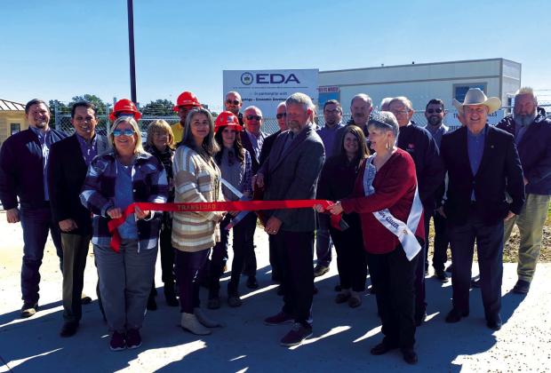 Ribbon cutting for the new Transload facility, located at 250 Heritage Parkway in Sulphur Springs. Photo courtesy Sulphur Springs-Hopkins County EDC