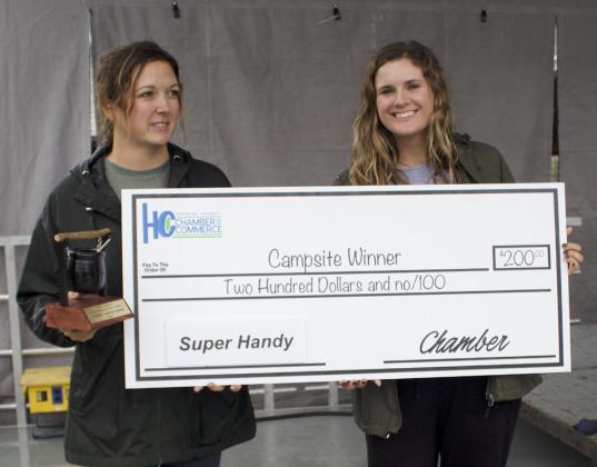 Cydney Williams and Cami Lane, sponsored by CWL Underground, won the campsite contest.
