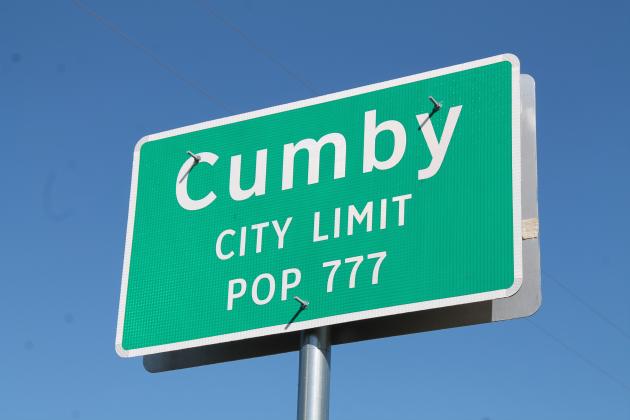 The city of Cumby sign Staff photo by Taylor Nye 