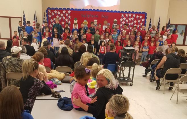 Students at Barbara Bush Primary performed patriotic programs for friends and family on Veterans Day.