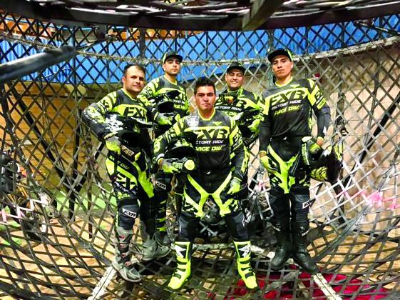 X-Metal Riders Globe of Death team of Walter Zuluaga, Michael Molina, Jonathan Dominguez, Bryan Dominguez and Angel Mendez. Courtesy/Magic World Circus
