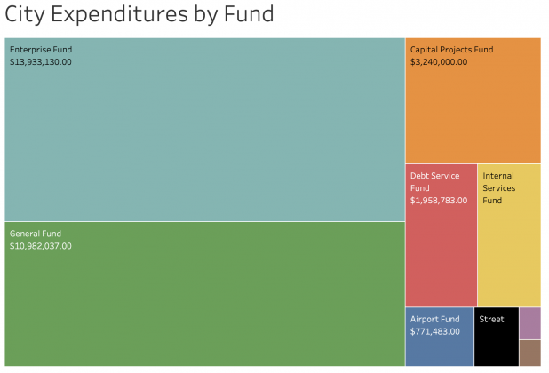 City budget schematic/ Graphic by Todd Kleiboer