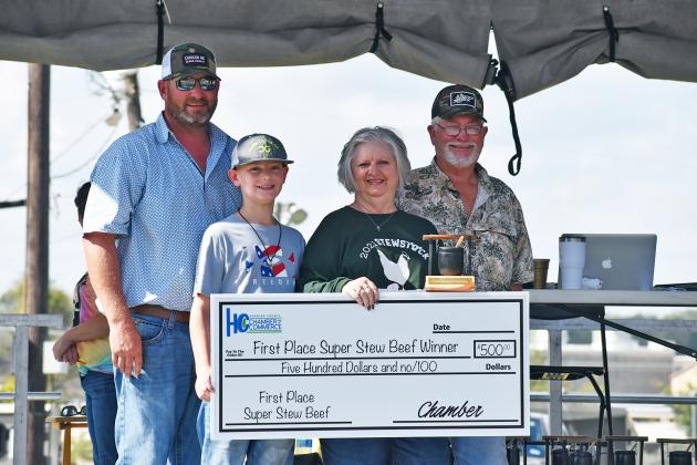 Super Beef Stew 1st place: Tonya and James Ross and Brent McClendon, Alliance Bank