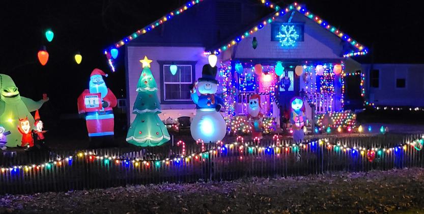 CUMBY LIGHTS — Inside the city limits of Cumby, several brightly decorated homes which celebrate the Christmas season. Photo by Tammy Vinson, Sulphur Springs News-Telegram