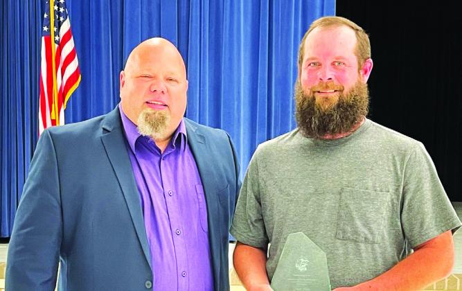 Como-Pickton CISD maintenance worker Heath Hollis was named Auxiliary Staff Person of the Year.