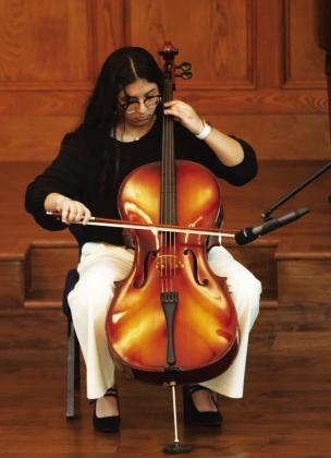 Daphne Valles, a Sulphur Springs High School senior qualified for state compeition in UIL Solo &amp; Ensemble performing on her cello. Valles became part of the strings program in sixth grade andcurrentlyhones her skill as part of the Sulphur Springs Youth Orchestra. Submitted photo