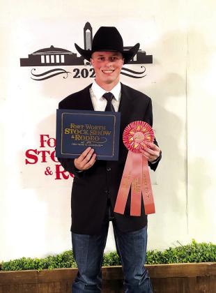 Coen Bell finished fourth overall in the 2024 Beef Heifer Challenge at the Fort worth Stock Show.