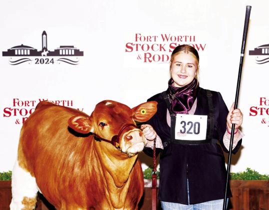 SSHS FFA member Kylee Jo Anderson placed fourth in a huge Beefmaster class.