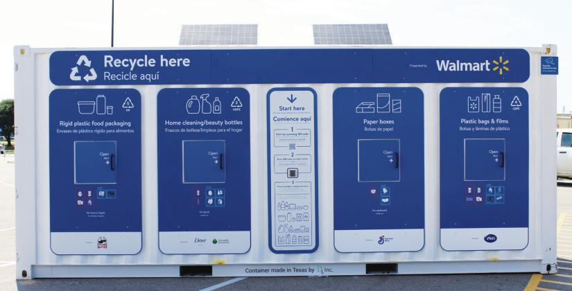 A new recycling receptacle has been placed at Walmart, to provide a location for those who wish to recycle various materials in Sulphur Springs.