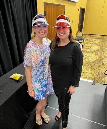 Volunteers Shannon Barker (left) and Sally Toliver served as bingo callers for the Foundation’s first annual Mingo held on April 18.