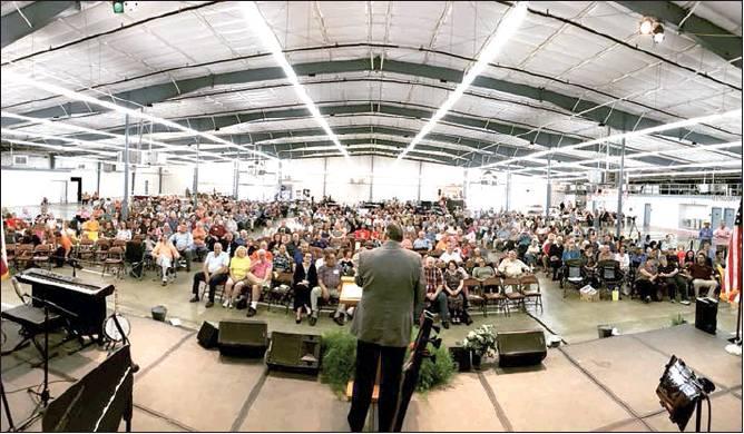 The annual East Texas Baptist Campmeeting “Revival” is one of the largest week-long religious gatherings in East Texas with an average attendance of 1,000 each night as shown in this 2018 photo. Courtesy