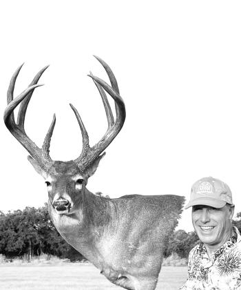 TYPICAL BUCK — A perfectly typical set of antlers will have the same number of points reaching upwards on both sides. Any extras are considered deductions on a net typical Boone and Crockett score. Scoring 174 7/8 B&amp;C inches, David Stroud’s Uvalde County bruiser from 2021-22 is the highest scoring true eight pointer ever reported in Texas. B&amp;C is the official record keeper of North American big game animals. Courtesy Photo, David Stroud