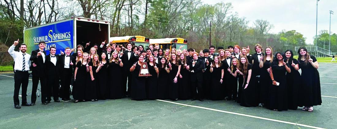 The Sulphur Springs High School Wildcat Wind Ensemble continued the band's incredible year this week with another feat. The Wind Ensemble came home from the UIL Contest in Gilmer Thursday afternoon, March 7 with the sweepstakes award. SSHS Photo