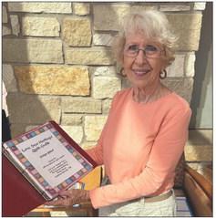 Deanna Hasten, a charter member and past president of the Lone Star Heritage Quilt Guild, has kept scrapbooks like the one above for most Guild events and projects for 25 years. Today, she helps youth learn to quil.