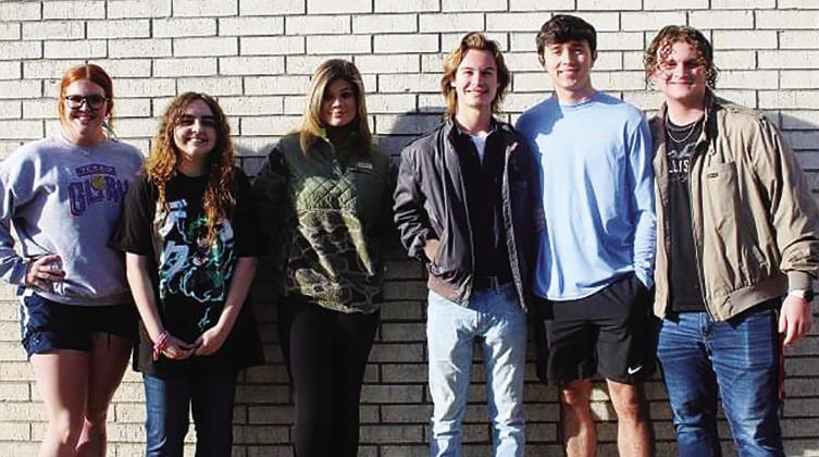 HONORS WON — Como-Pickton High School Regional Academic UIL qualifies incude Mattison Buster, Dana Baxley, Claire Jalufka, Boston Peeks, Dylan Shumate, Troy Menser, and (not pictured) Kevin Hernandez. Submitted photo