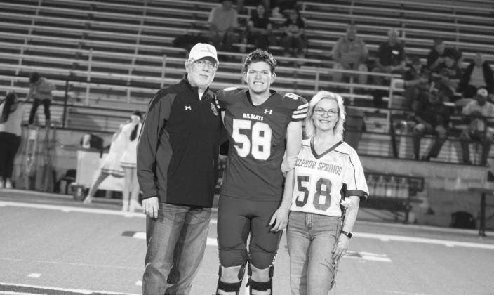 Ridge Swafford (58) was escorted by his parents, Steve and Roxanne Swafford.