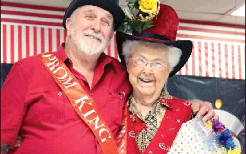 Above, king George Wetherby and queen Yvonne Rollins celebrate their crowning.