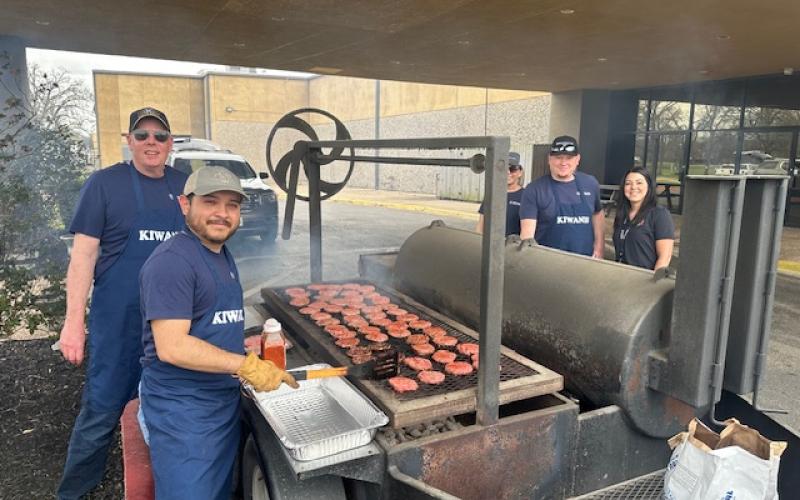 Lunch for all included a freshly grilled burger, provided by the Sulphur Springs Kiwanis Club