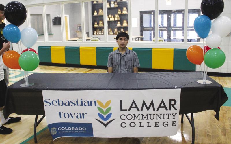 Sebastian Tovar signed a national letter of intent to run cross country at Lamar Community College in Lamar, Colorado. Tovar only ran one year of varsity cross country for the Hornets, but contributed in a big way. During his senior season, he helped the Hornets win District and Regional Championships. He also contributed to a third-place finish at the State Championship Meet.