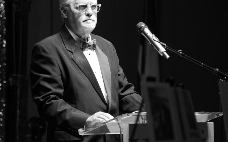 Hopkins County Health Care Foundation Board Chair-Elect Steve Rutherford welcomed everyone to the 20th Anniversary Gala, held Saturday, May 9, at Hopkins County Regional Civic Center. Staff photos by Lexi Delarosa