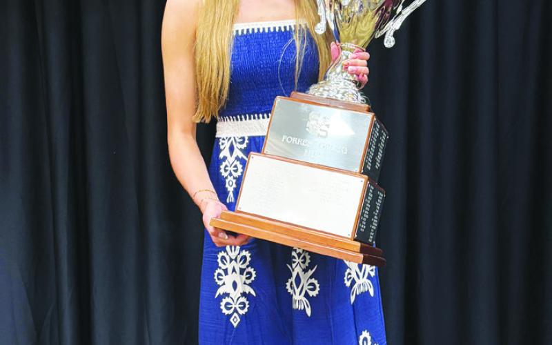 Rainey Johnson was awarded the Femal Forrest Gregg MVP Award at the Sulphur Springs Senior Awards Ceremony May 5.