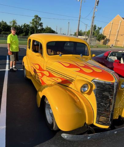 This 1938 coupe was entered by Savannah Roulette of Sulphur Springs in the car show held on First Baptist Church of Sulphur Springs' parking lot. Staff photos by Enola Gay Mathews
