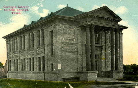 The 1911 Carnegie Library in Sulphur Springs, Texas