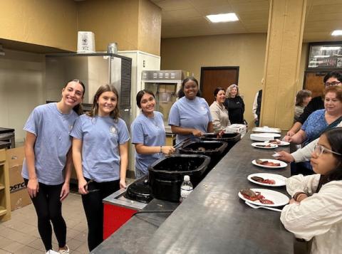 SSHS Key Club Members play a big role every Pancake Day. Key Club is the high school level of Kiwanis membership, and an important part of Pancake Day annually.